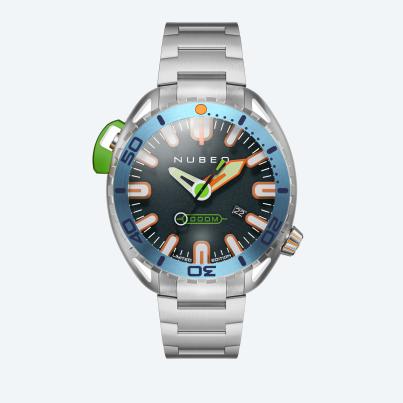 NUBEO Herrenuhr "Aluminaut Automatic" blau