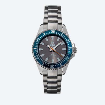 Shield Herrenuhr "Abyss" Quarz, 20 ATM, silber