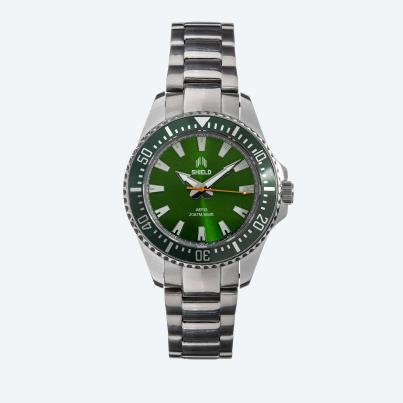 Shield Herrenuhr "Abyss" Quarz, 20 ATM, grün