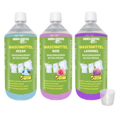 W&G Waschmittel 3er Set Rose Ocean Lavendel 3x1L