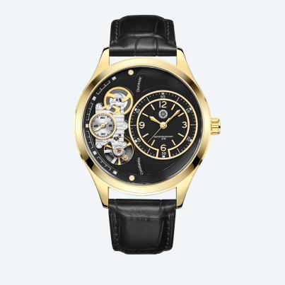 Constantin Durmont Herrenuhr "Tourvére noir doré"