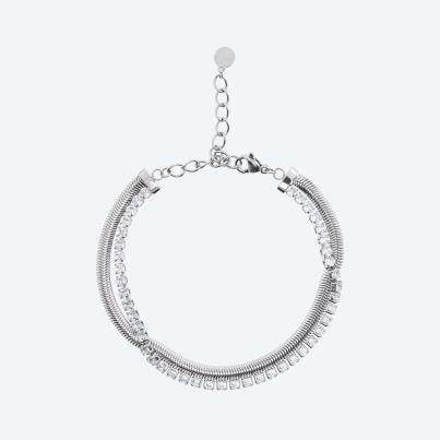 Edelstahl Armband Zirkonia