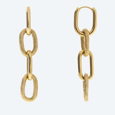 Edelstahl Ohrhänger vergoldet