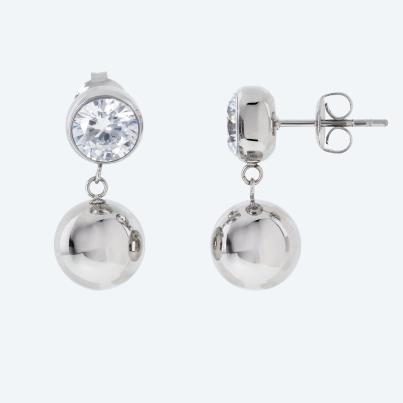 Edelstahl Ohrhänger Zirkonia