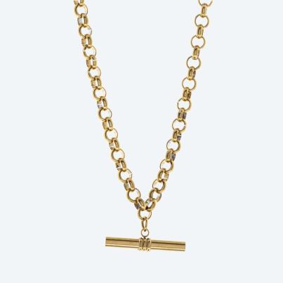 Edelstahl Collier vergoldet