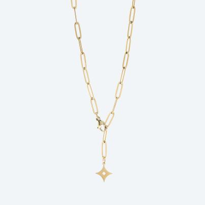 Edelstahl Collier vergoldet