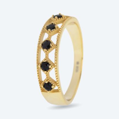 Ring 925 Silber vergoldet Spinell