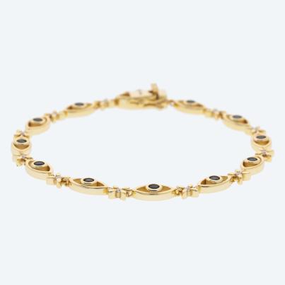 Armband 925 Silber vergoldet Spinell