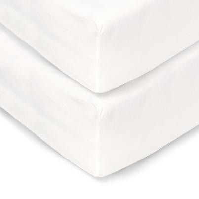 Jersey-Spannbettlaken 2er Set  weiß