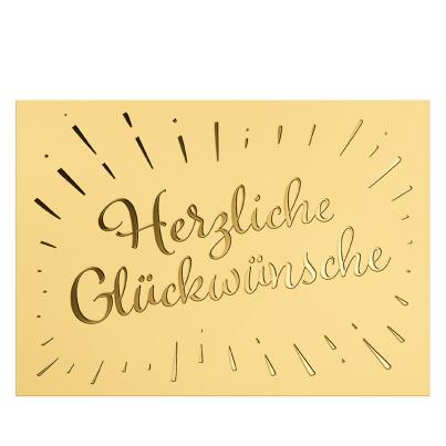Gold Münzbarren "Herzliche Glückwünsche"