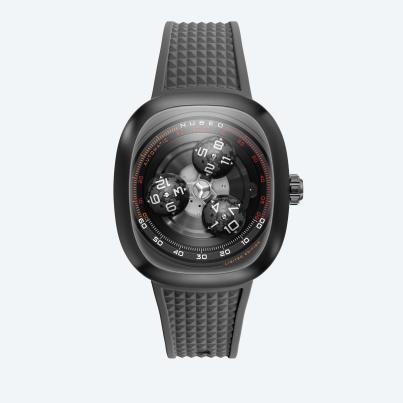 NUBEO Herrenuhr "Tri-Star Orbit Automatic" schwarz
