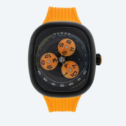 NUBEO Herrenuhr "Tri-Star Orbit Automatic"orange