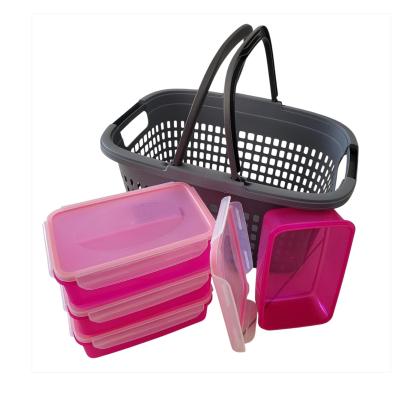 Einkaufskorb + Vorratsdosen