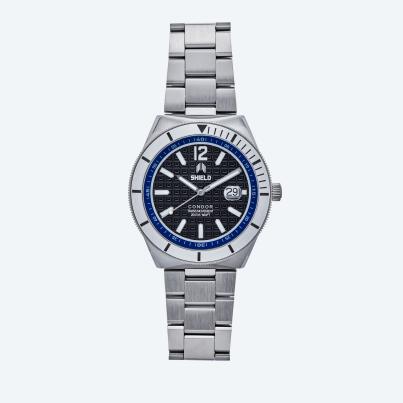 Shield Herrenuhr "Condor", Quarz, 20 ATM, schwarz