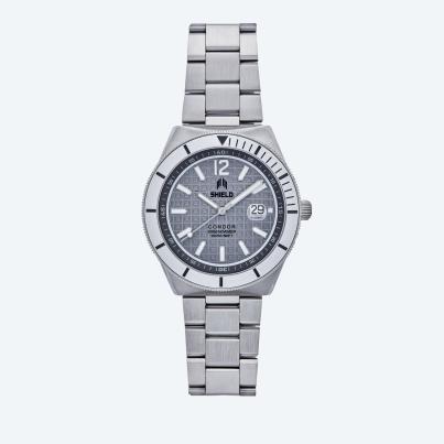 Shield Herrenuhr "Condor", Quarz, 20 ATM, grau