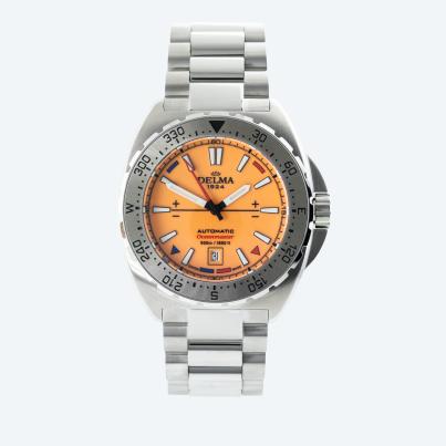 DELMA Herrenuhr "Oceanmaster" Automatik, orange