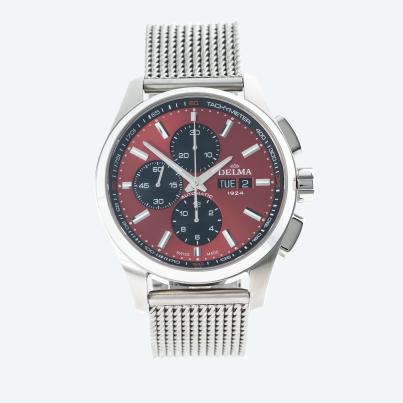 DELMA Herrenuhr "Klondike Sport" Automatik, rot