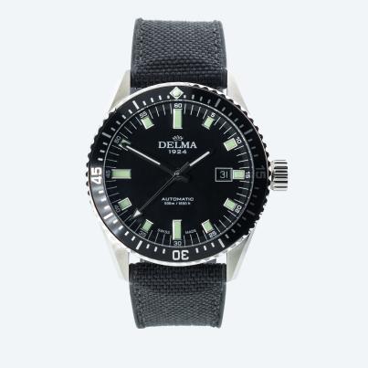 DELMA Herrenuhr "Cayman' Automatik, schwarz