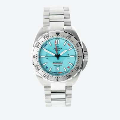 DELMA Herrenuhr "Oceanmaster" Automatik, iceblau