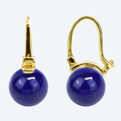 Ohrhänger 925 vergoldet Lapislazuli