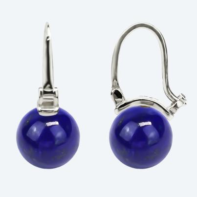 Ohrhänger 925 rhodiniert Lapislazuli