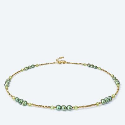 Collier Peridot, SWZPerlen