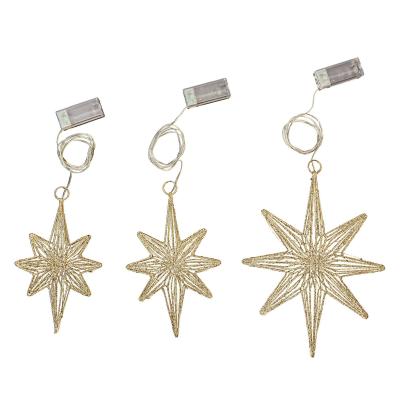 3 LED-Polarsterne hängend