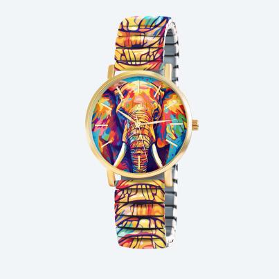 ChocoMoon Damenuhr "Street Art Elephant" Quarz