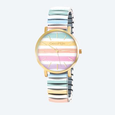 ChocoMoon Damenuhr "Tender Stripes" Quarz