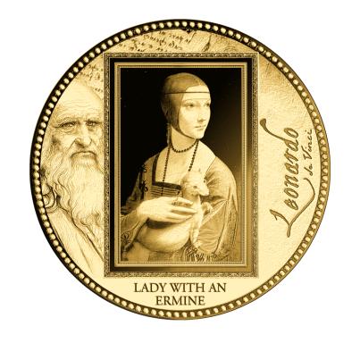 Shape-Goldmünze "Lady with an Ermine" 1/200 oz.