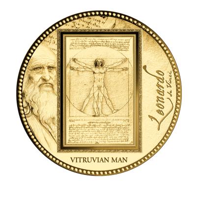 Shape-Goldmünze "Vitruvian Man" 1/200 oz.