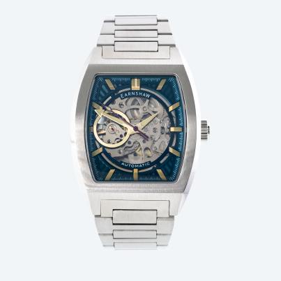 EARNSHAW Automatikuhr "Wellington" blau