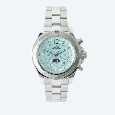 deLorean Herren-Automatikuhr "Fangio" eisblau