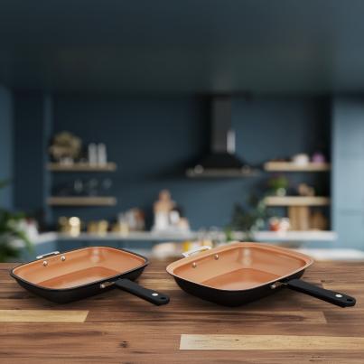 Livington Wendepfanne 2in1 Black Doubletta