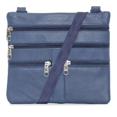 Steinmeister Lederumhängetasche dunkelblau