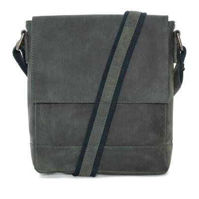 Leonardo Verrelli Lederumhängetasche grün