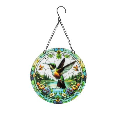 Fensterbild Kolibri bunt