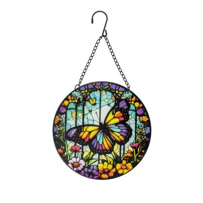 Fensterbild Schmetterling bunt