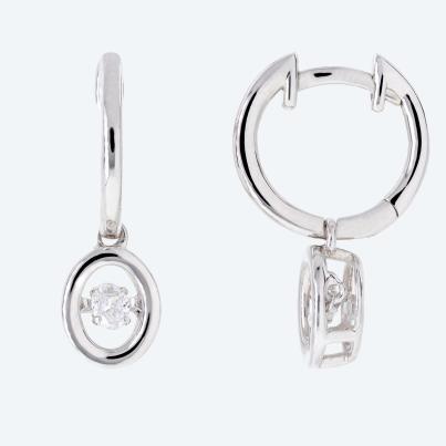 LG Ohrhänger 925 Silber rhod. Diamanten