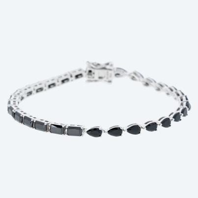Armband 925 Silber rhodiniert Spinell