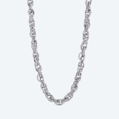 Doppelankerkette 925 Sterling Silber rhodiniert