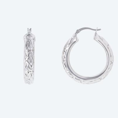 Creolen 925 Sterling Silber rhodiniert