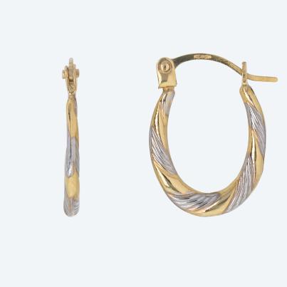 Creolen 585 Gelbgold bicolor