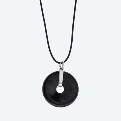 Anhänger mit Band Schungit Donut