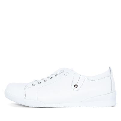 Andrea Conti Damen Lederslipper weiß