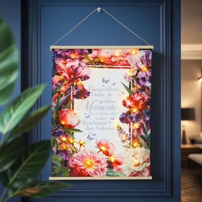 LED-Wandbild Blütentraum