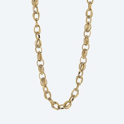 Collier Edelstahl vergoldet