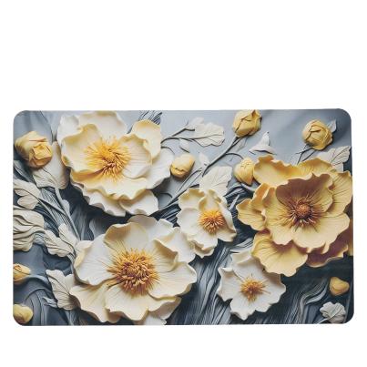 3D-Fußmatte Blüten