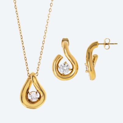 SET: 3-teilig Edelstahl vergoldet