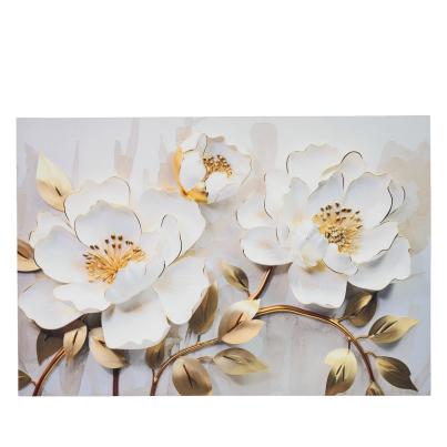 3D-Fußmatte Blüte weiß